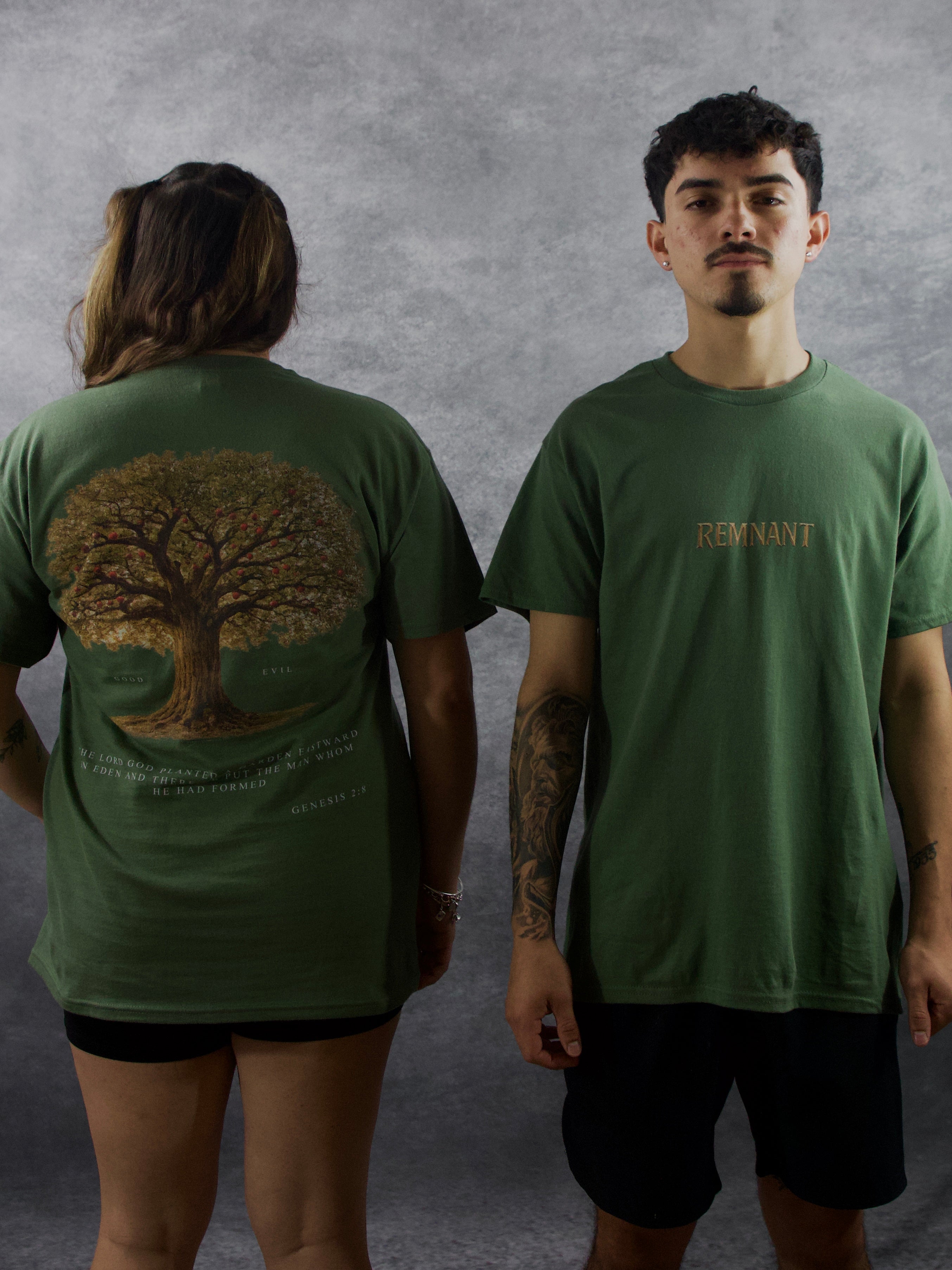 TREE OF GOOD & EVIL PREMIUM TEE IN GREEN