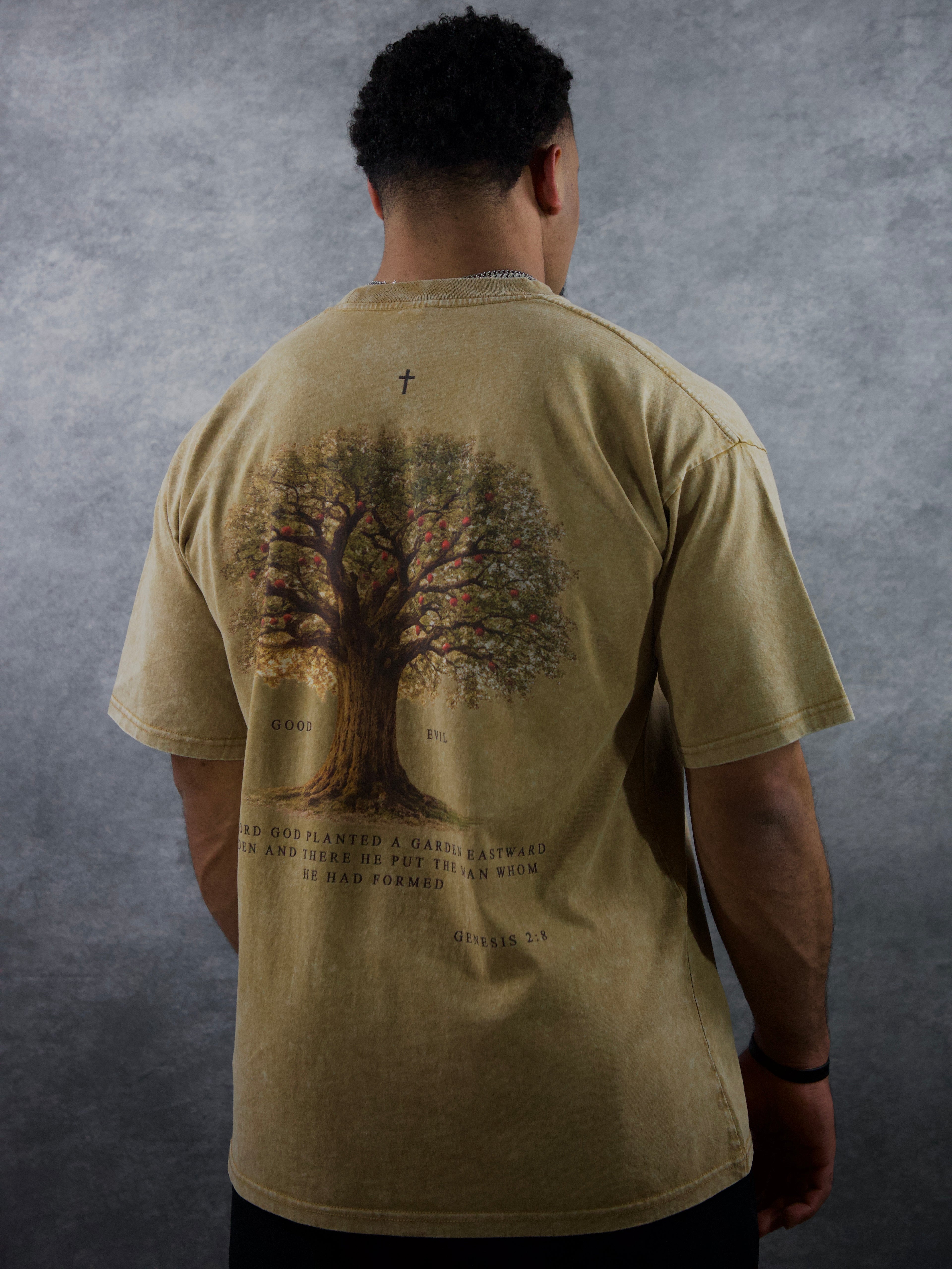 TREE OF GOOD & EVIL PREMIUM WASHED TEE IN SAND