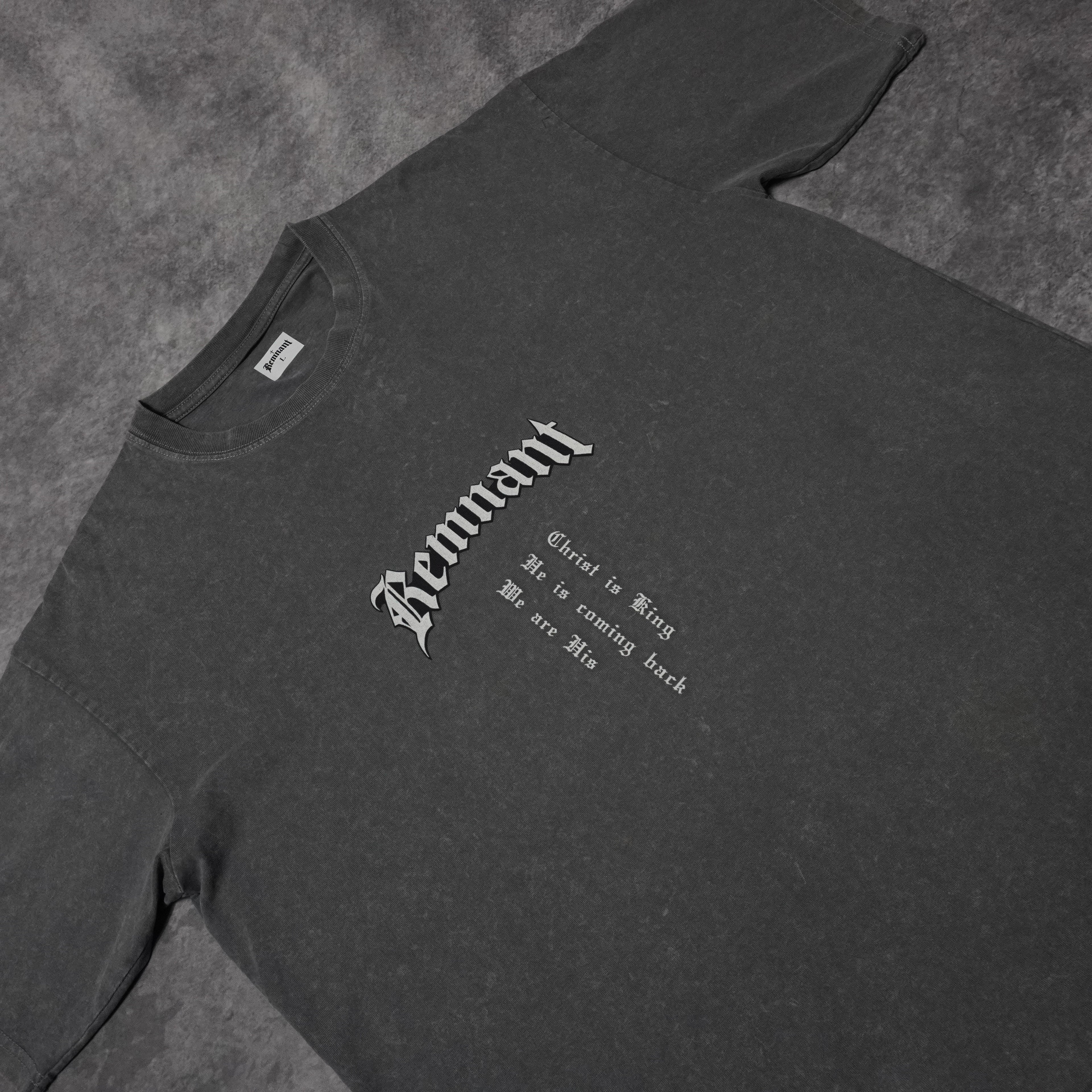 MADE IN HIS IMAGE PREMIUM WASHED TEE IN GRAY