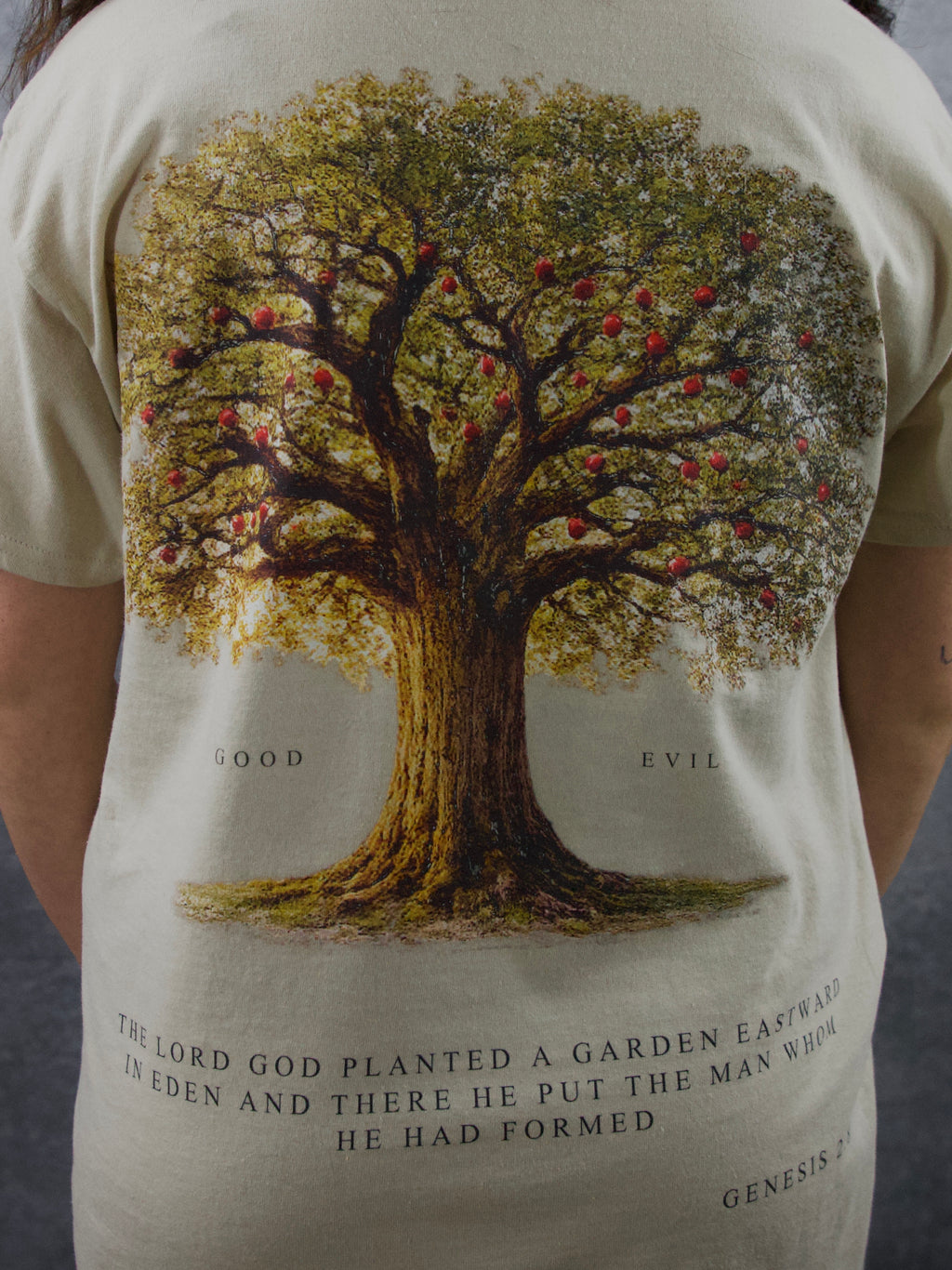 TREE OF GOOD & EVIL PREMIUM TEE IN CREAM