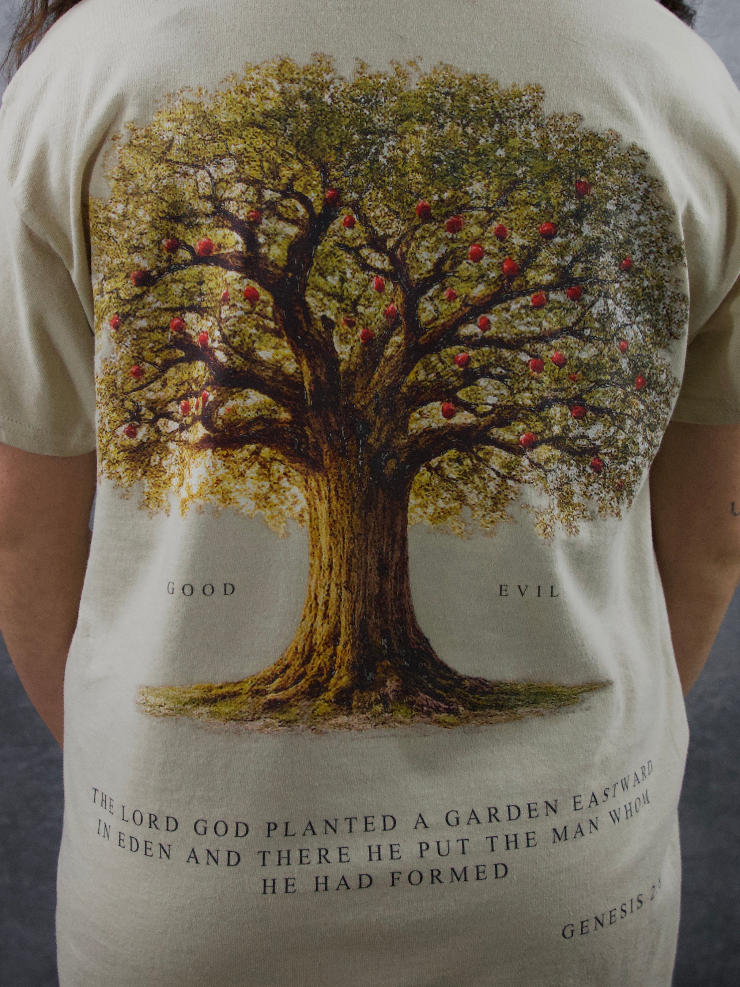 TREE OF GOOD & EVIL PREMIUM TEE IN CREAM