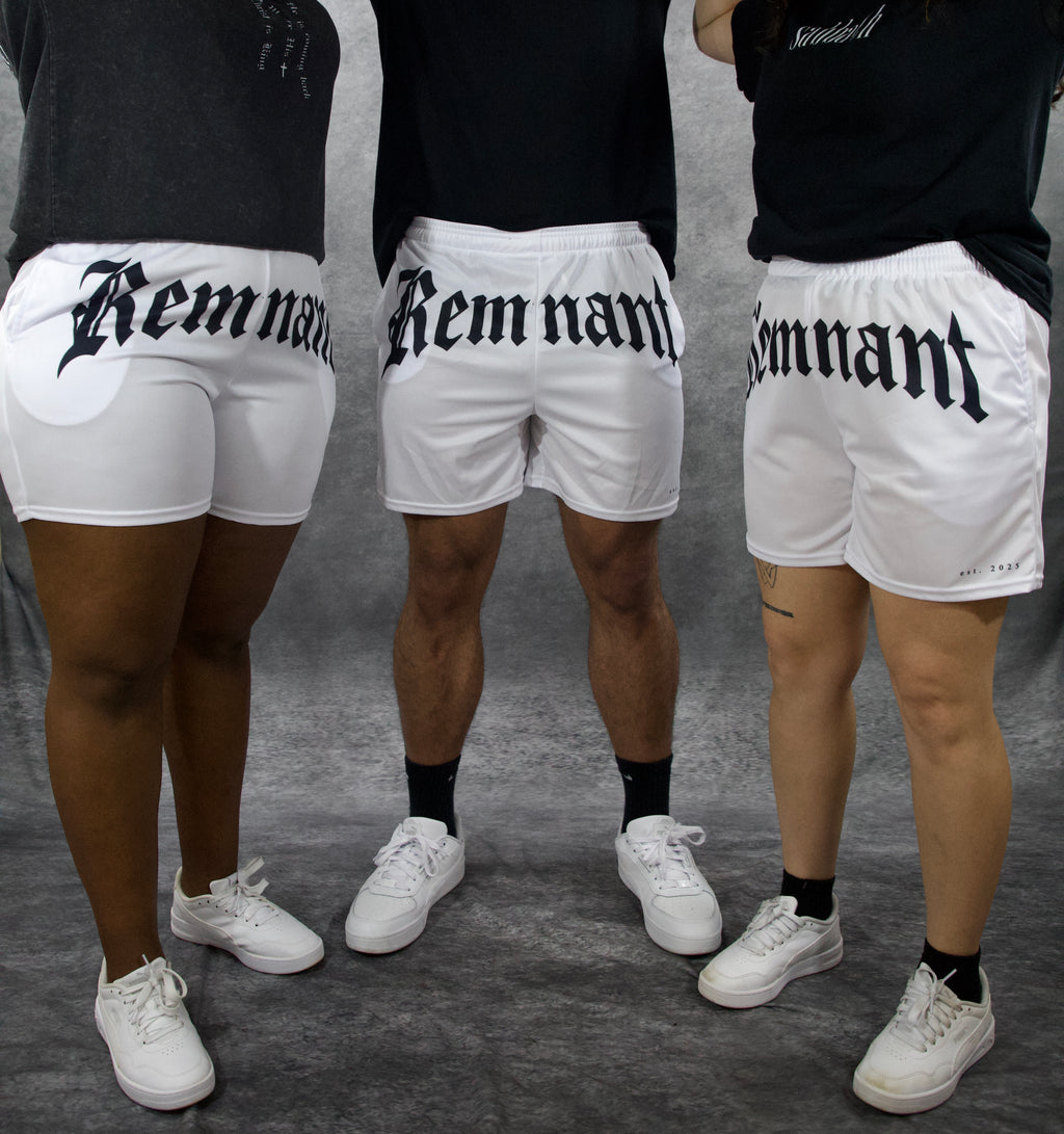 HOLY COVERINGS PERFORMANCE SHORTS IN WHITE