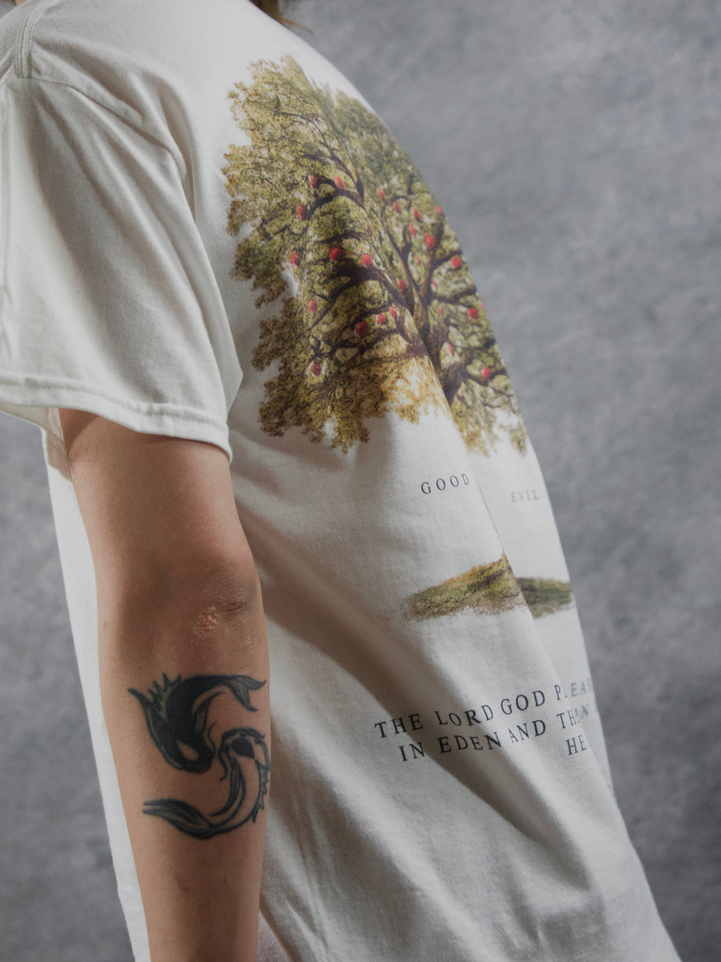 TREE OF GOOD & EVIL PREMIUM TEE IN WHITE