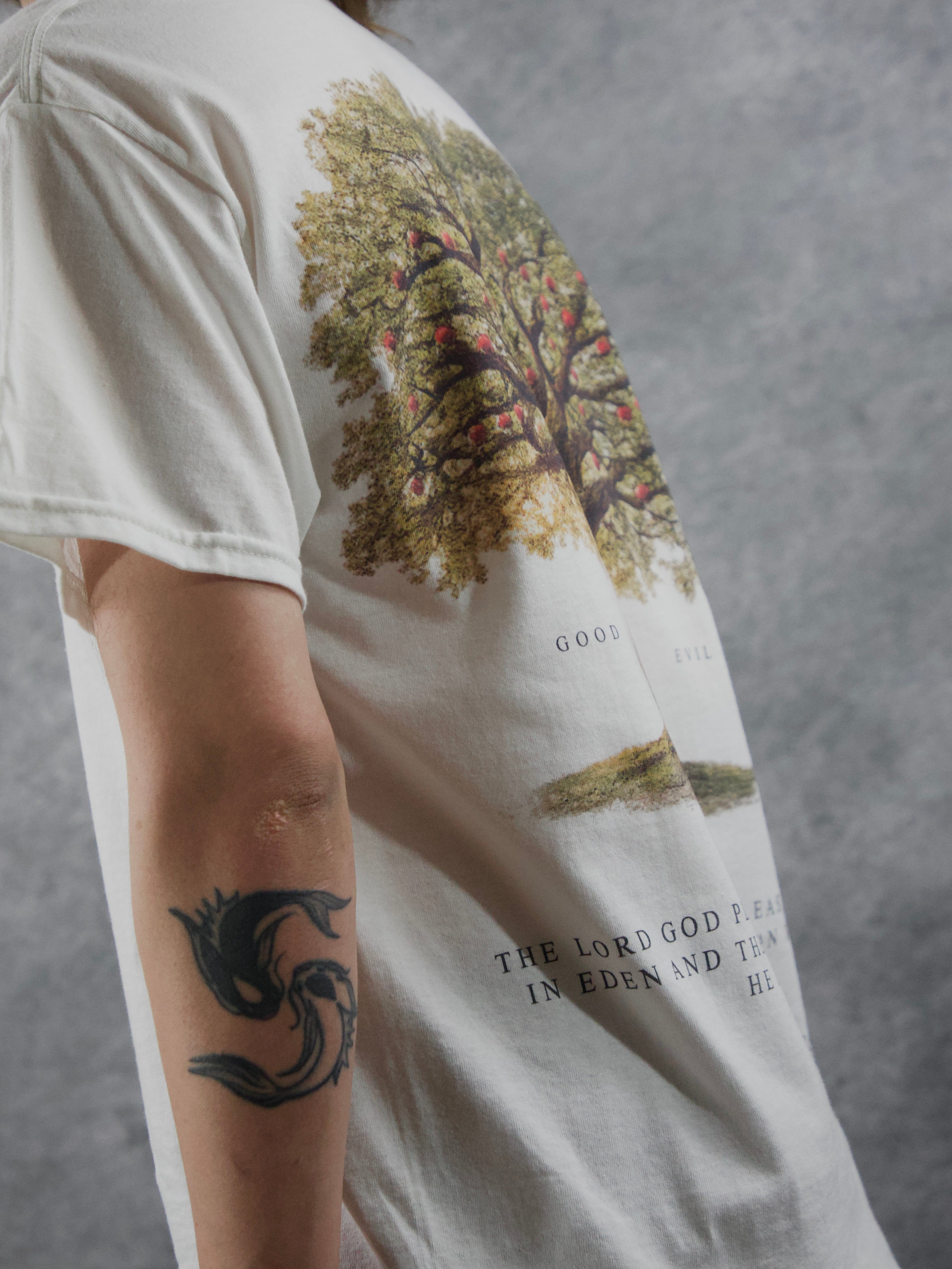 TREE OF GOOD & EVIL PREMIUM TEE IN WHITE