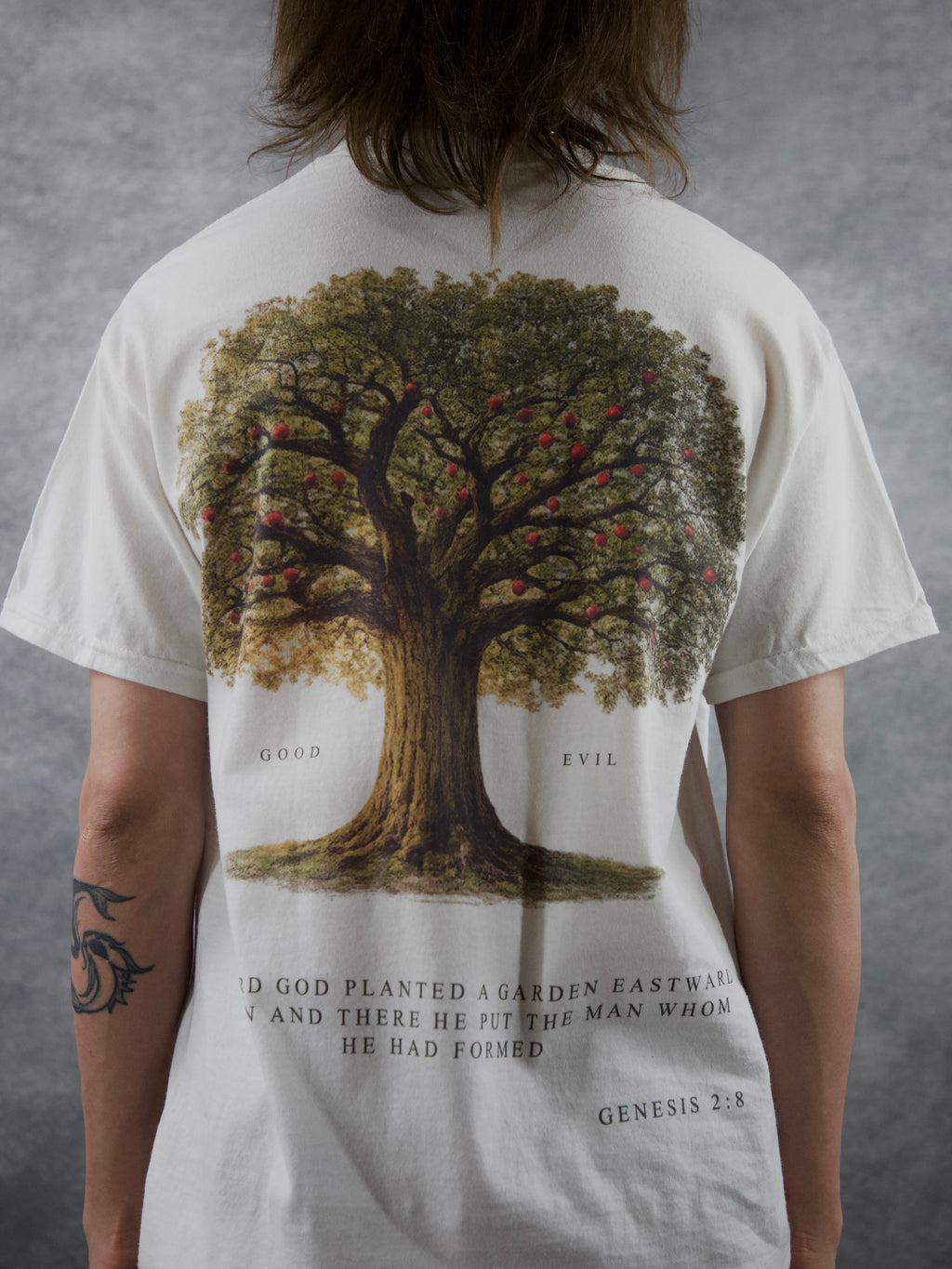 TREE OF GOOD & EVIL PREMIUM TEE IN WHITE