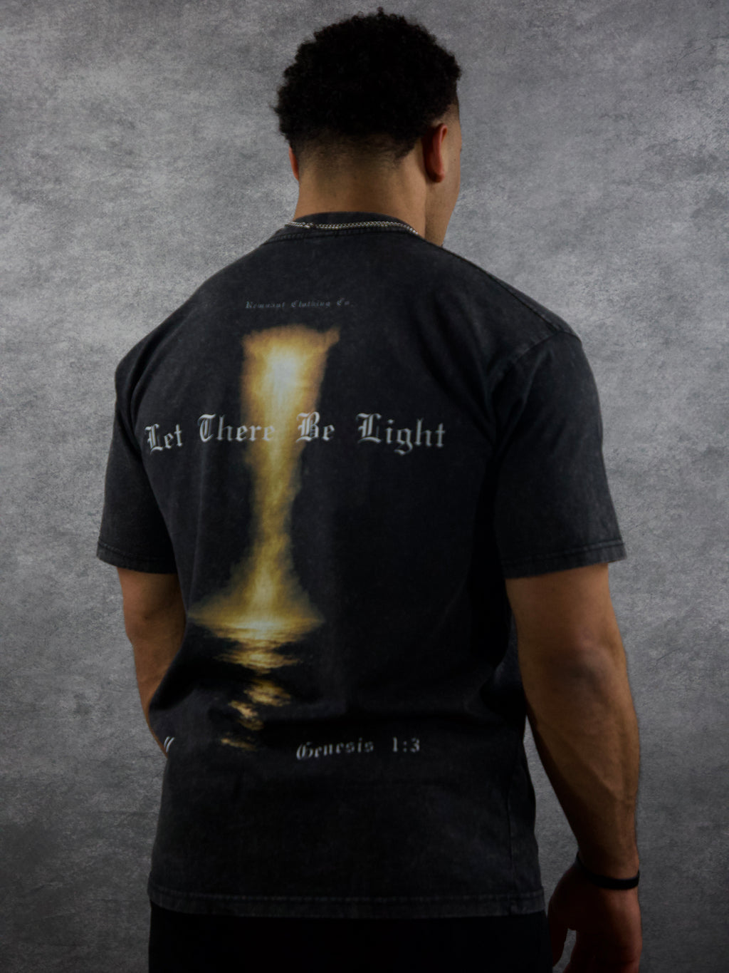 LET THERE BE LIGHT PREMIUM WASHED TEE IN BLACK