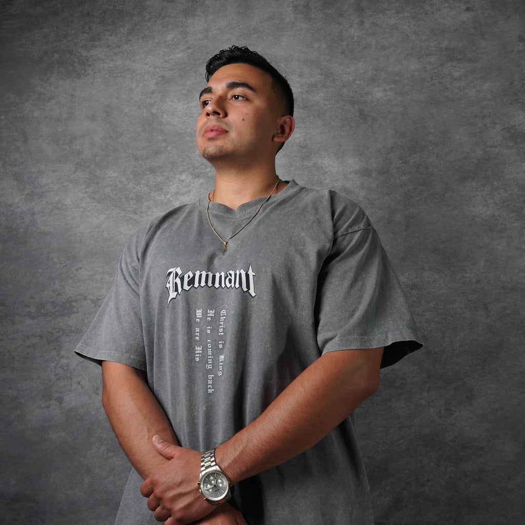 MADE IN HIS IMAGE PREMIUM WASHED TEE IN GRAY