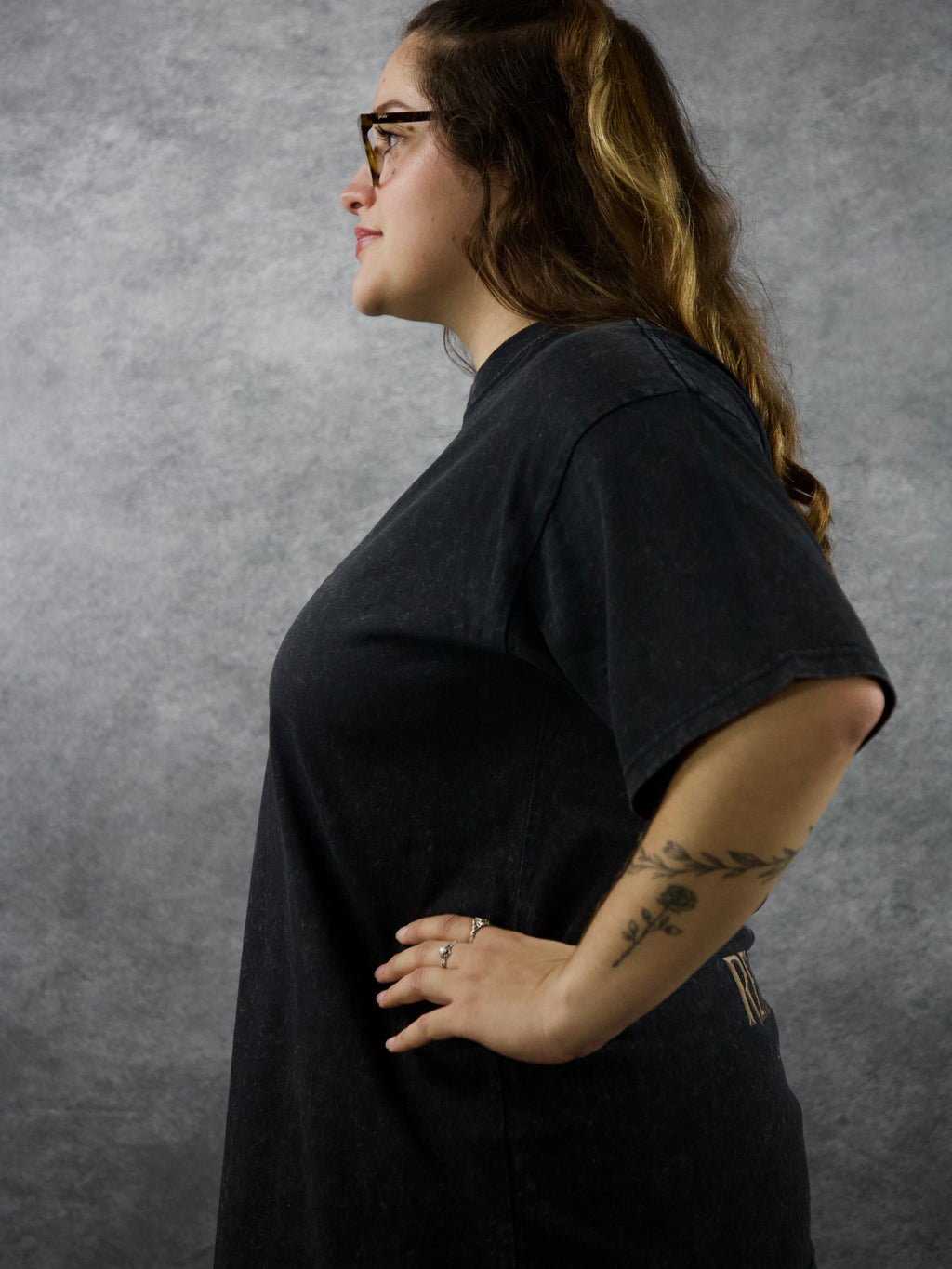 PANTHER PREMIUM WASHED TEE IN BLACK