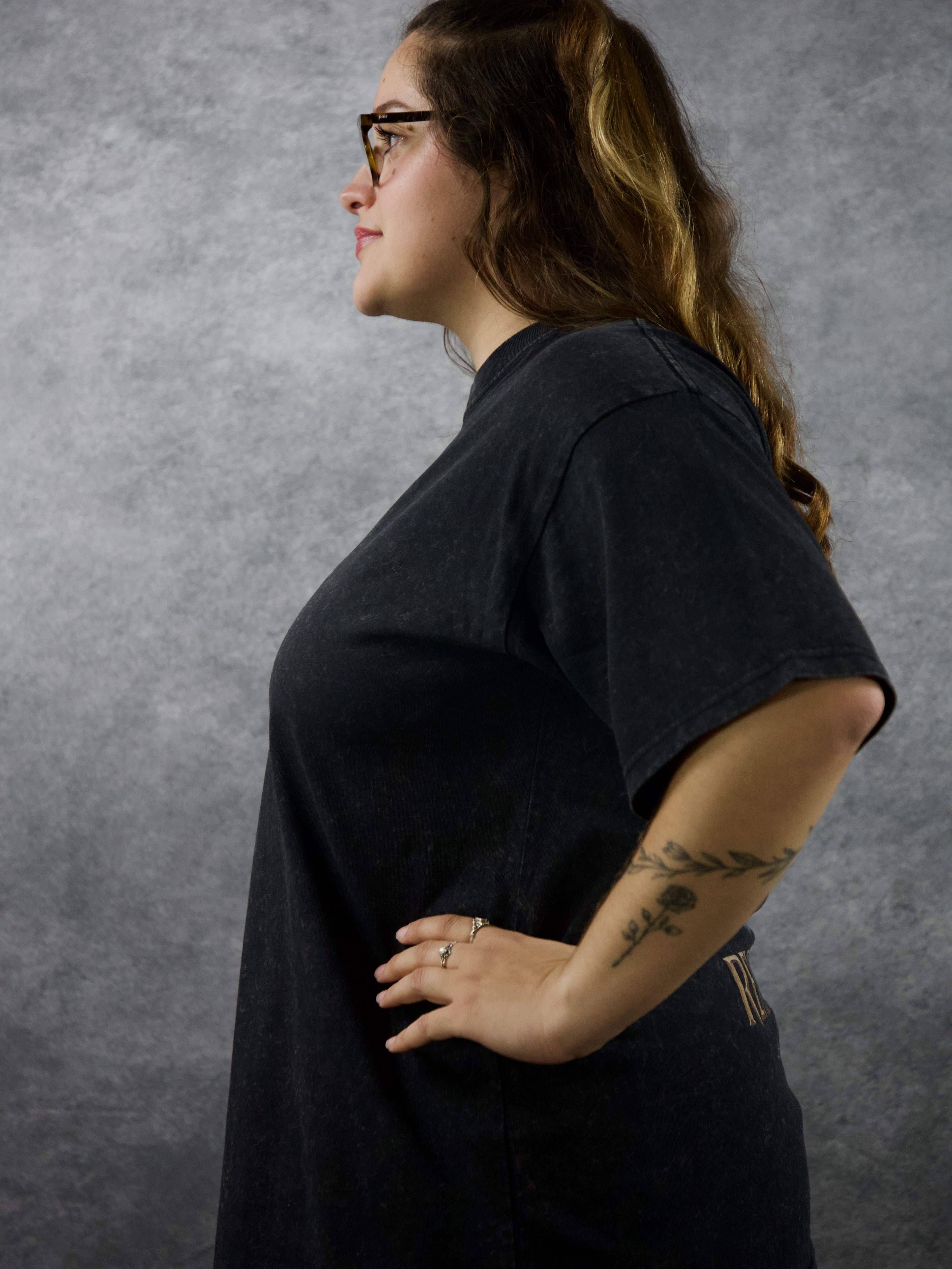 PANTHER PREMIUM WASHED TEE IN BLACK