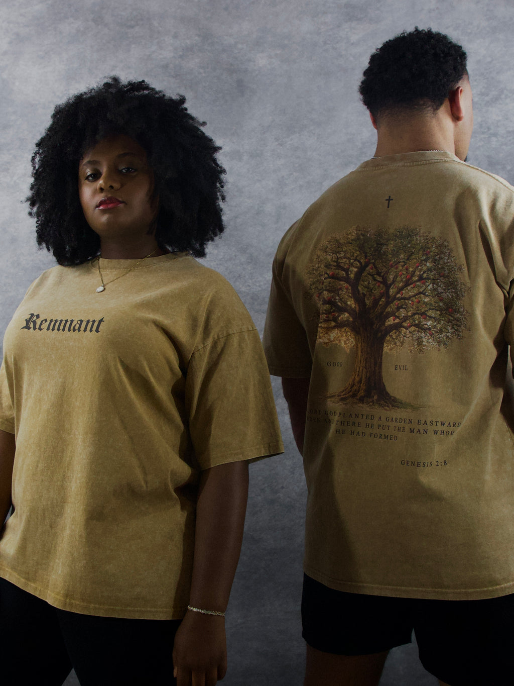 TREE OF GOOD & EVIL PREMIUM WASHED TEE IN SAND