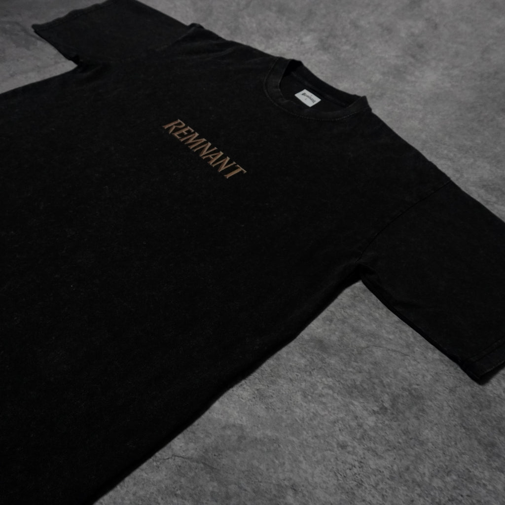 PANTHER PREMIUM WASHED TEE IN BLACK