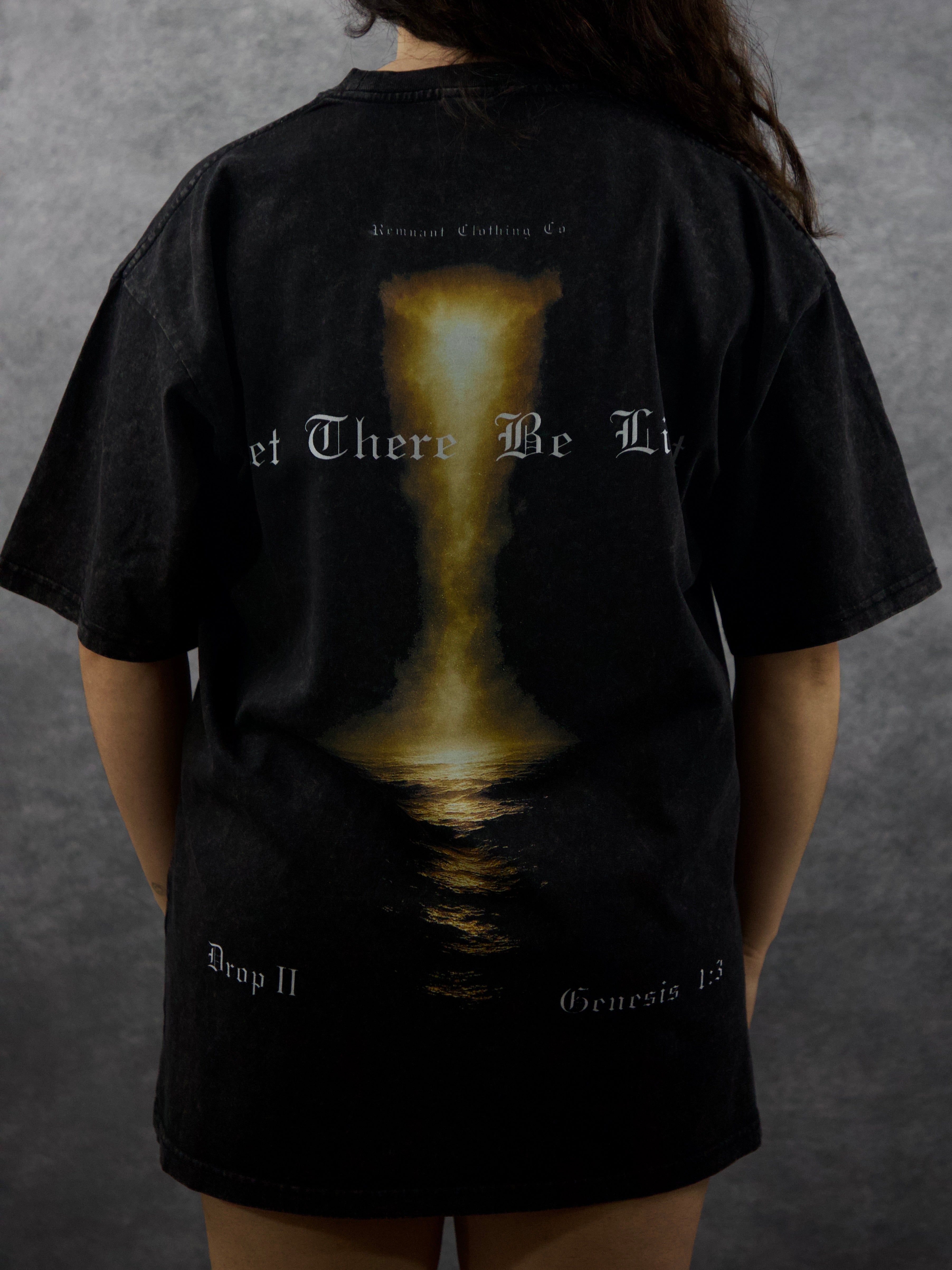 LET THERE BE LIGHT PREMIUM WASHED TEE IN BLACK