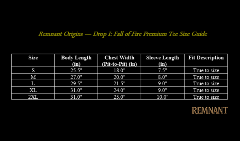 FALL OF FIRE "DROP I" PREMIUM TEE IN BLACK