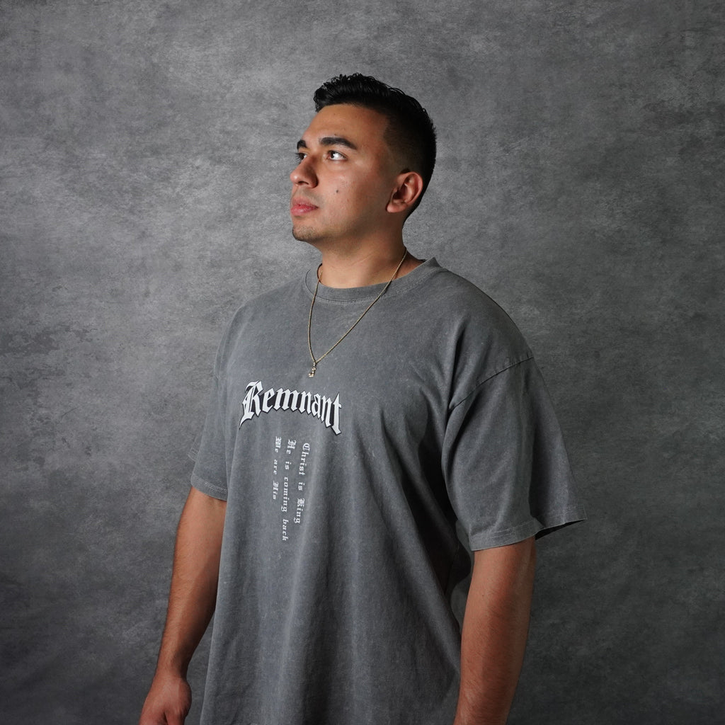 MADE IN HIS IMAGE PREMIUM WASHED TEE IN GRAY