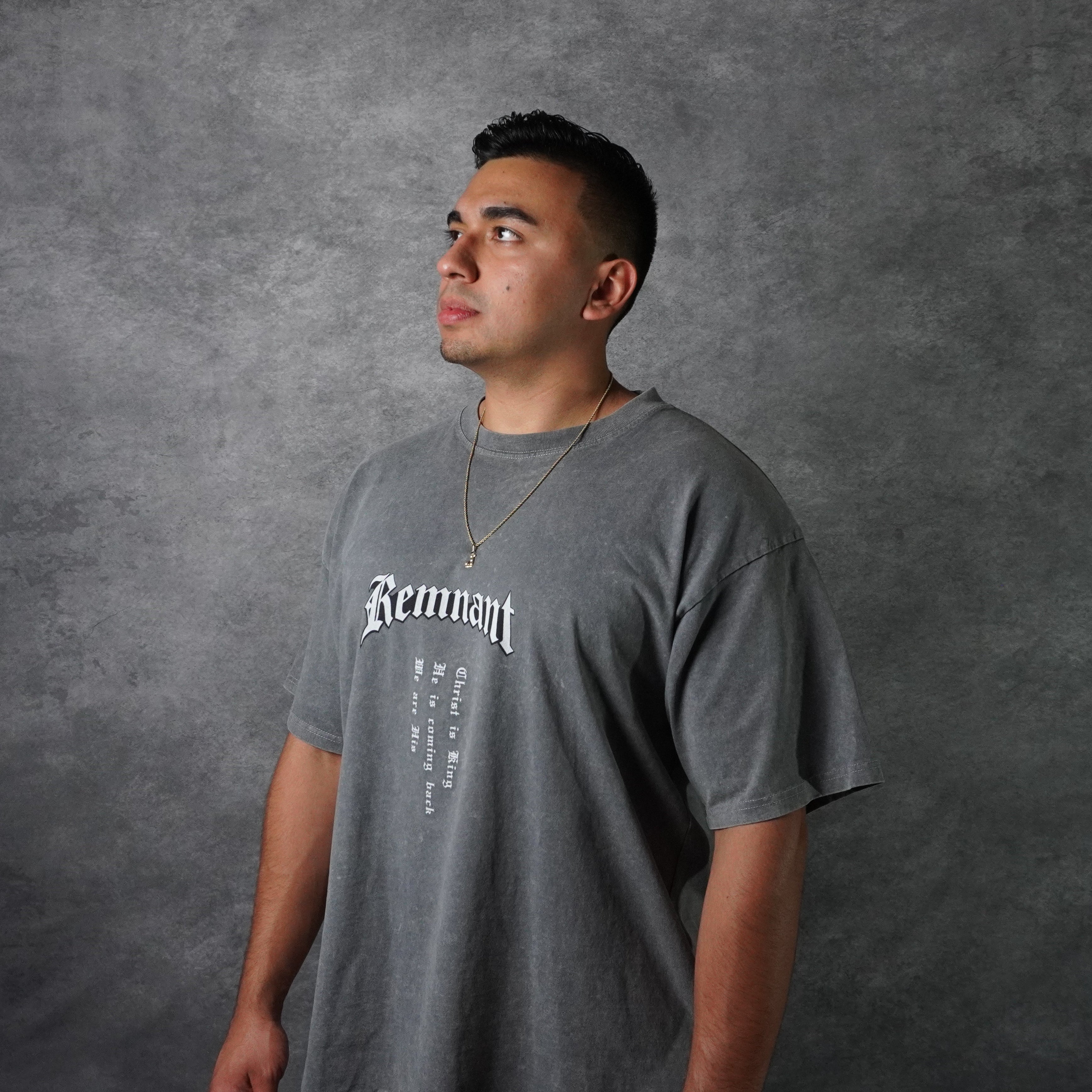 MADE IN HIS IMAGE PREMIUM WASHED TEE IN GRAY