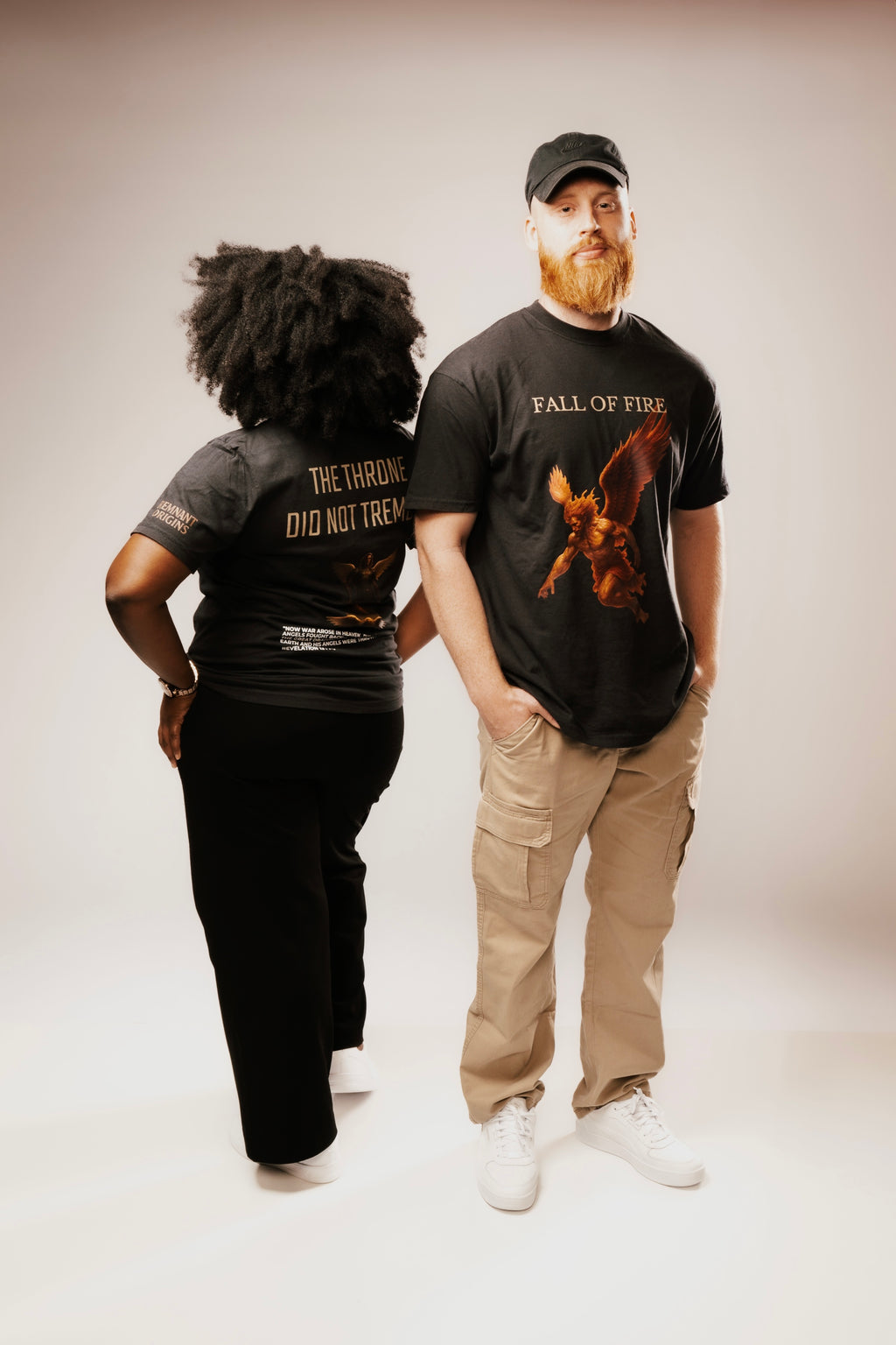 FALL OF FIRE "DROP I" PREMIUM TEE IN BLACK