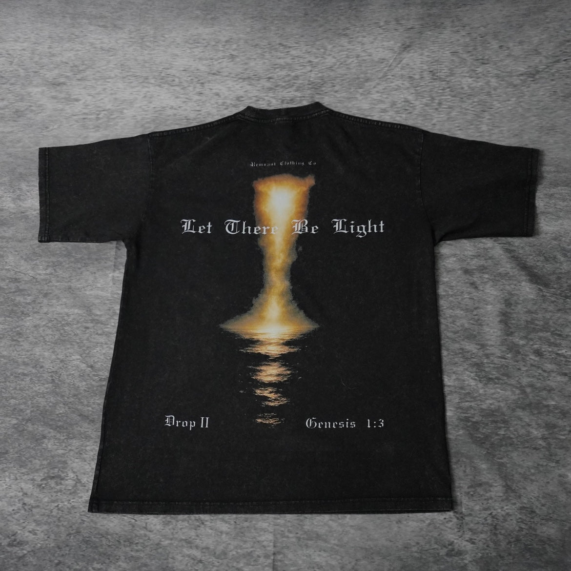 LET THERE BE LIGHT PREMIUM WASHED TEE IN BLACK