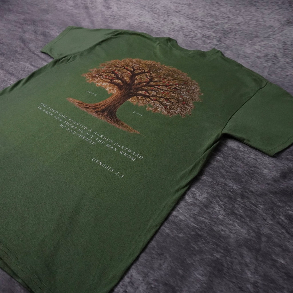 TREE OF GOOD & EVIL PREMIUM TEE IN GREEN