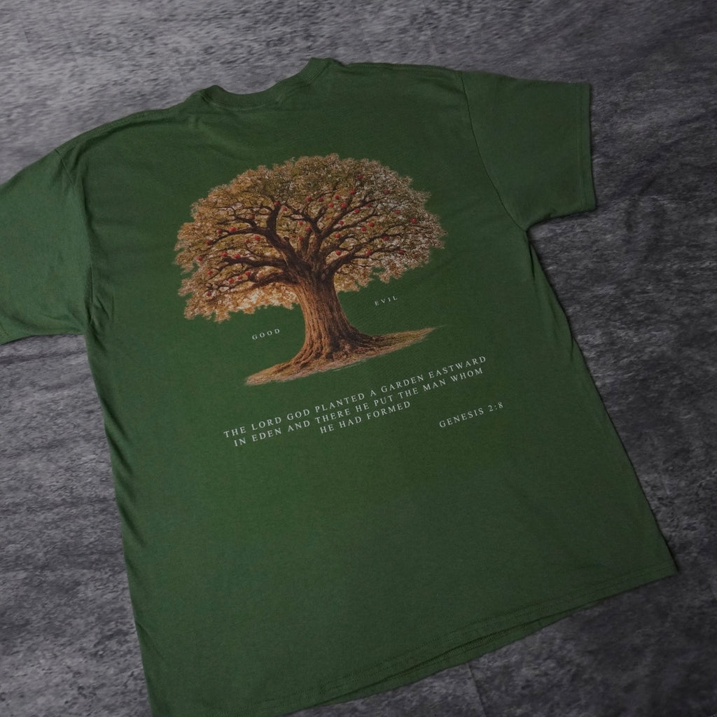TREE OF GOOD & EVIL PREMIUM TEE IN GREEN