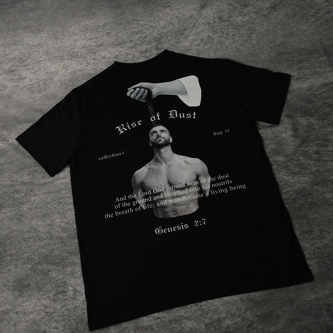 RISE OF DUST PREMIUM TEE IN BLACK