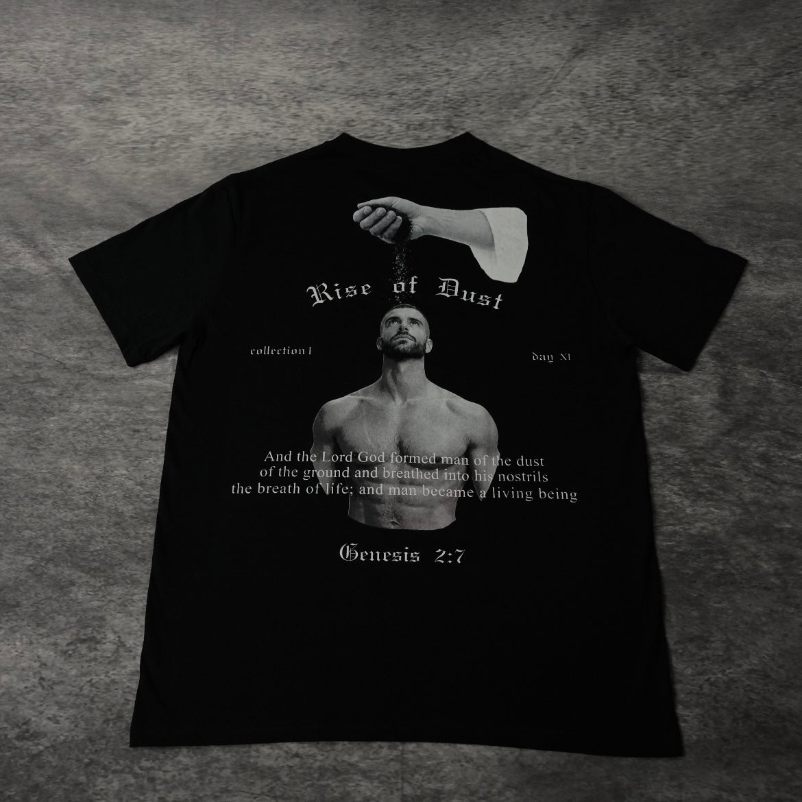 RISE OF DUST PREMIUM TEE IN BLACK