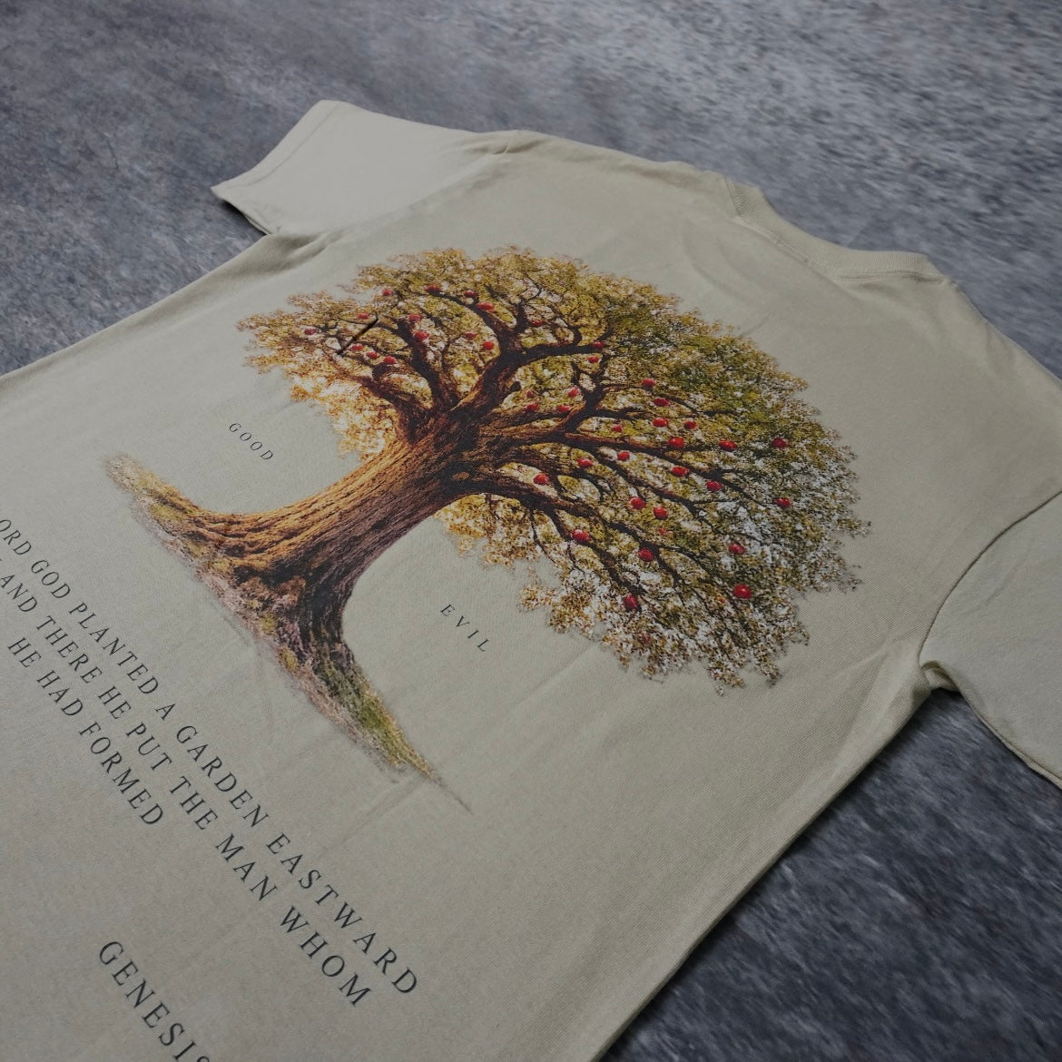 TREE OF GOOD & EVIL PREMIUM TEE IN CREAM