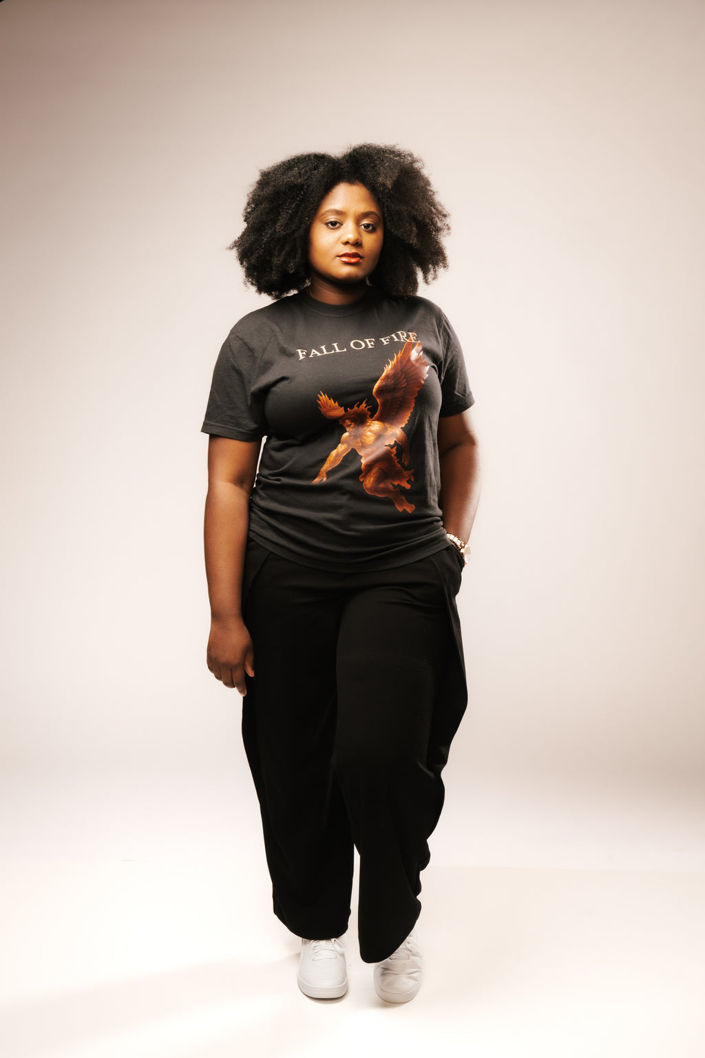 FALL OF FIRE "DROP I" PREMIUM TEE IN BLACK