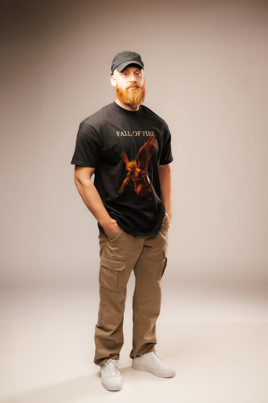 FALL OF FIRE "DROP I" PREMIUM TEE IN BLACK